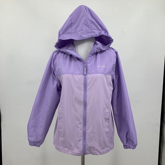 Eddie Bauer Jacket Girls Medium Lilac Lavender Full Zip Hoode LongSleeve Outdoor - Picture 2 of 13